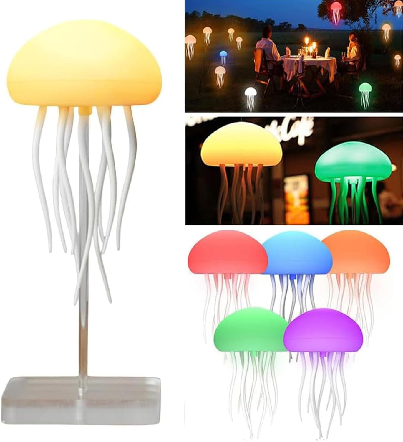 Enchanting Jellyfish Mood Lamp - LED Night Light for Bedside & Desk Decor