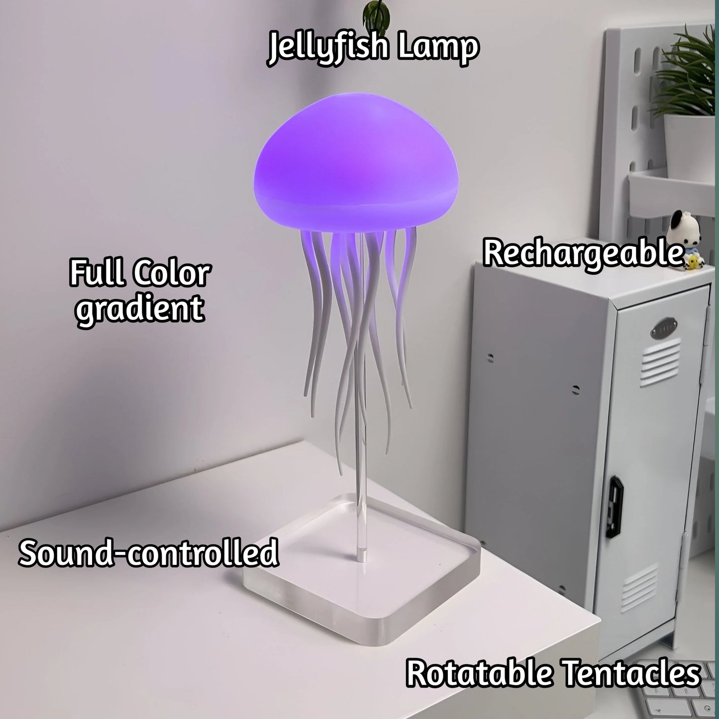 Enchanting Jellyfish Mood Lamp - LED Night Light for Bedside & Desk Decor