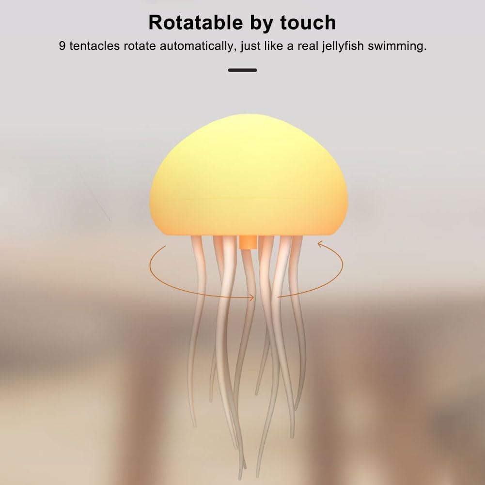 Enchanting Jellyfish Mood Lamp - LED Night Light for Bedside & Desk Decor